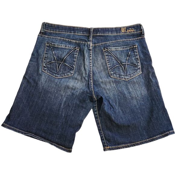 Kut from the Kloth Catherine Boyfriend Shorts Jorts Denim Women's 12 Distressed - Picture 1 of 9